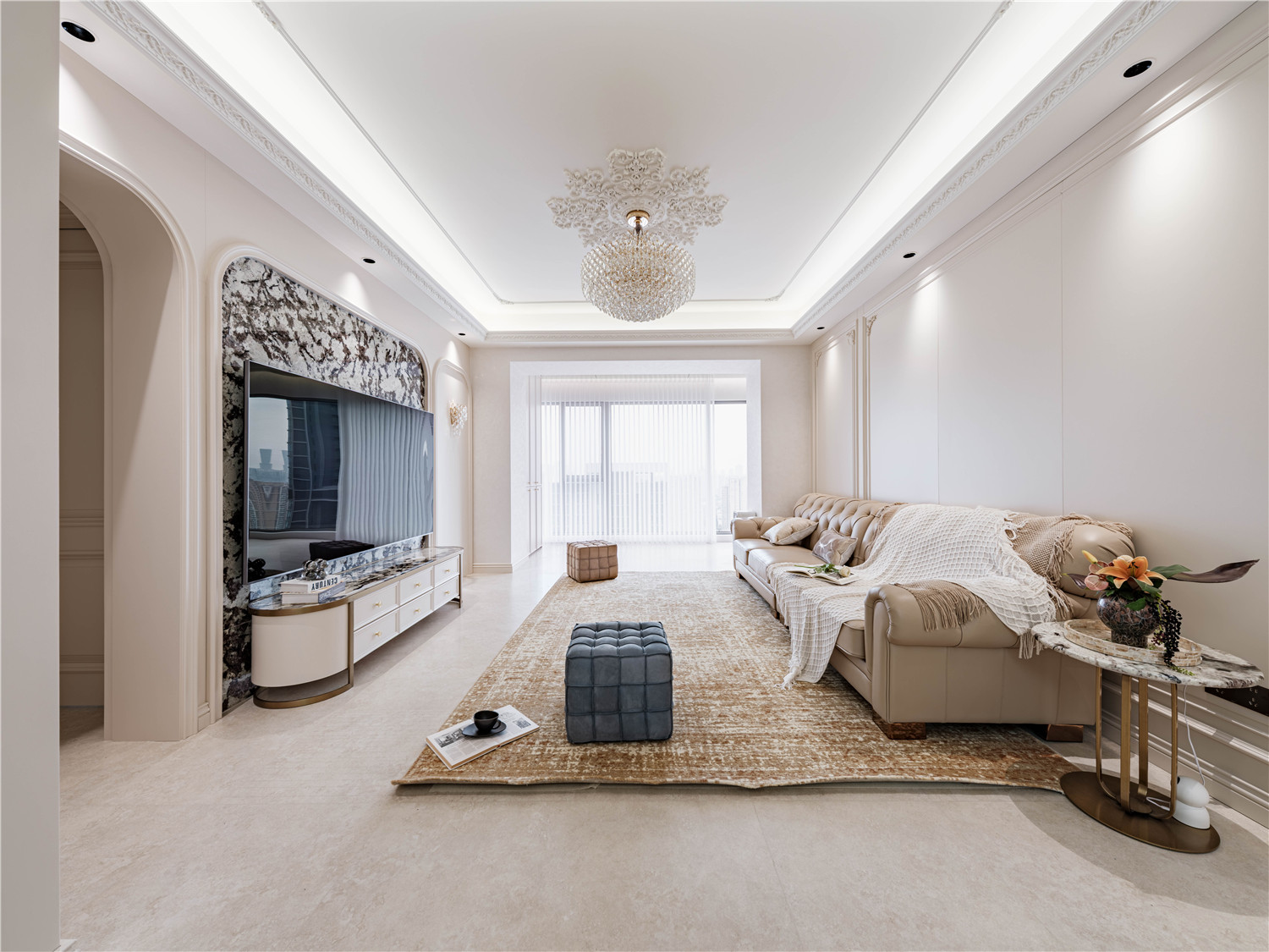 月亮灣壹號裝修,法式輕奢風(fēng)格