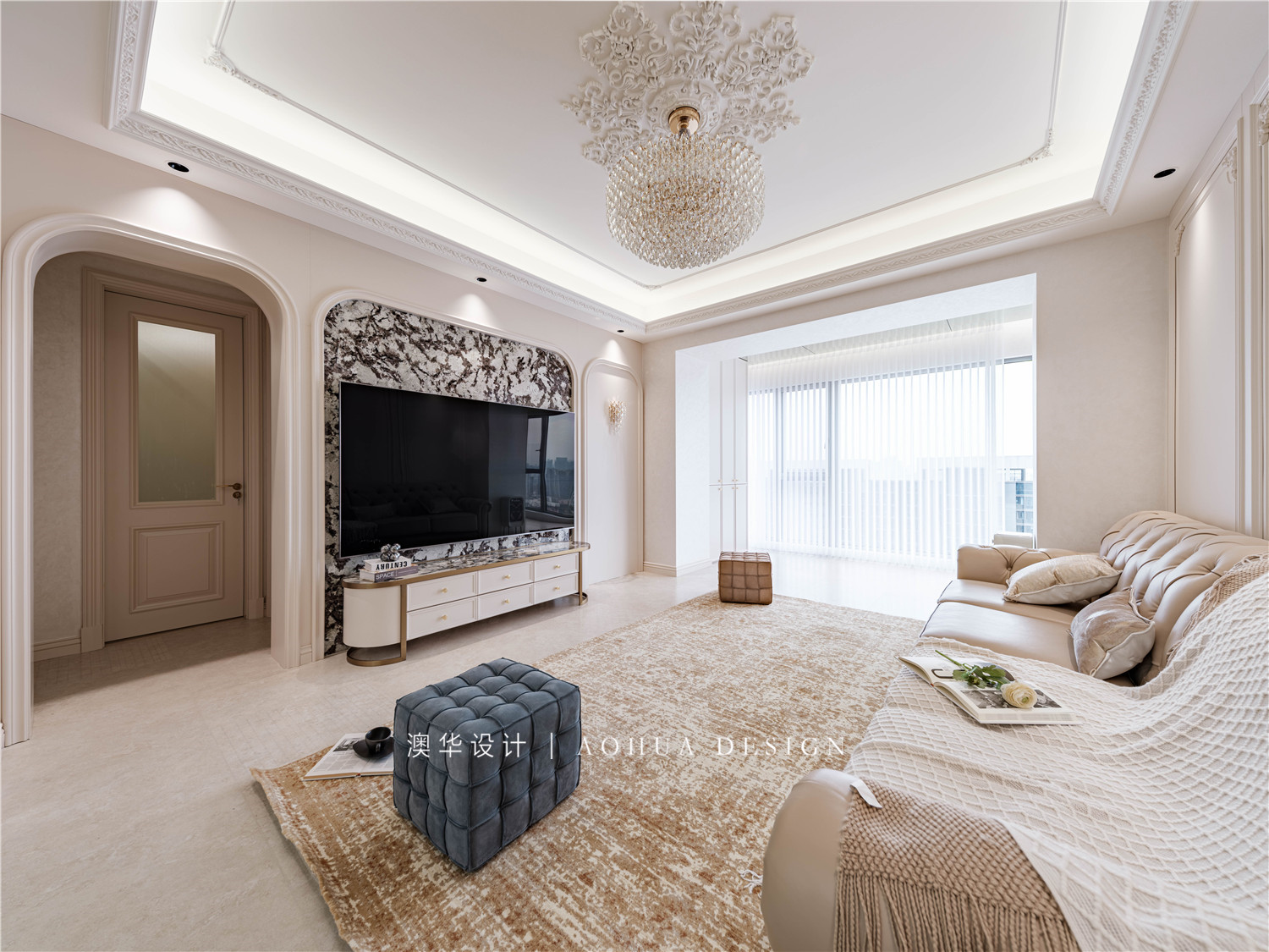 月亮灣壹號裝修,法式輕奢風(fēng)格